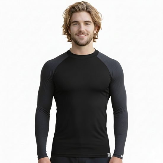 Pánské termo triko raglán nanosilver černá/antracitově šedá