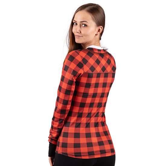 Dámské termo tričko s motivem flanelová košile