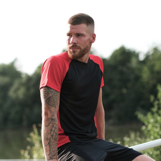 Pánské sportovní tričko s boční vsadkou nanosilver + Coolmax