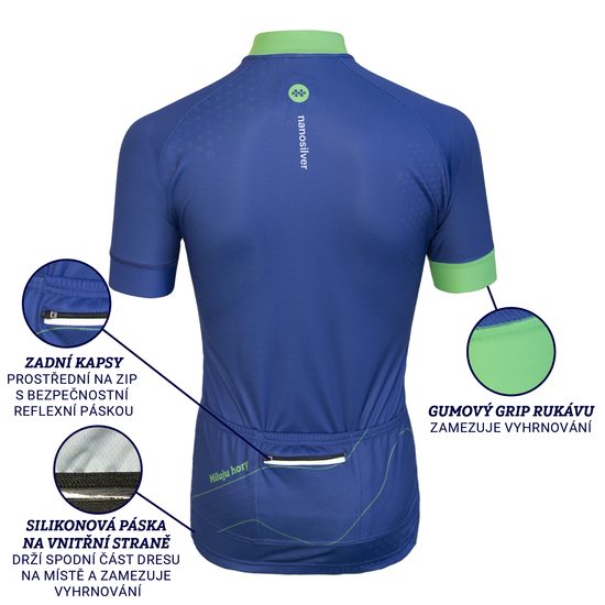 Pánský cyklodres s krátkým zipem Contour