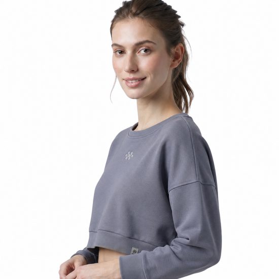 Dámská crop mikina nanosilver Classic šedá