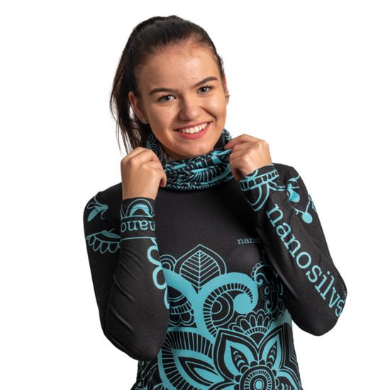 Dámské termo tričko nanosilver FLOWER s palečníky