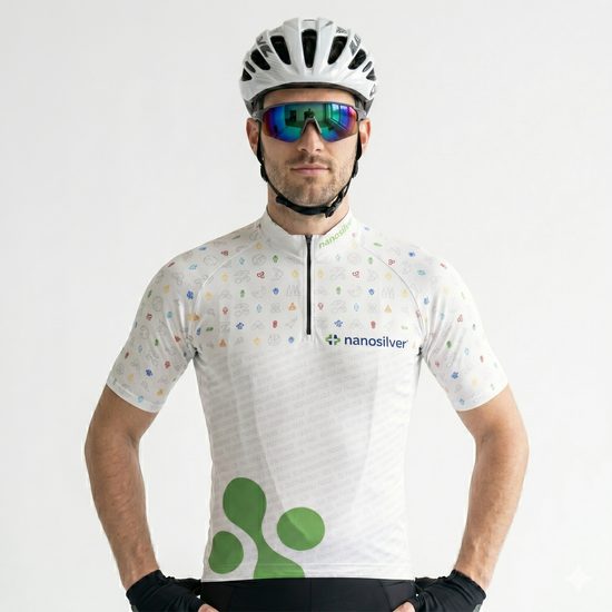cyklodres nanosilver SPORTS white