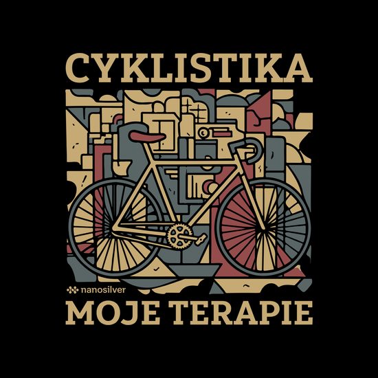 Pánské tričko nanosilver CYCLING THERAPY  vzor potisku