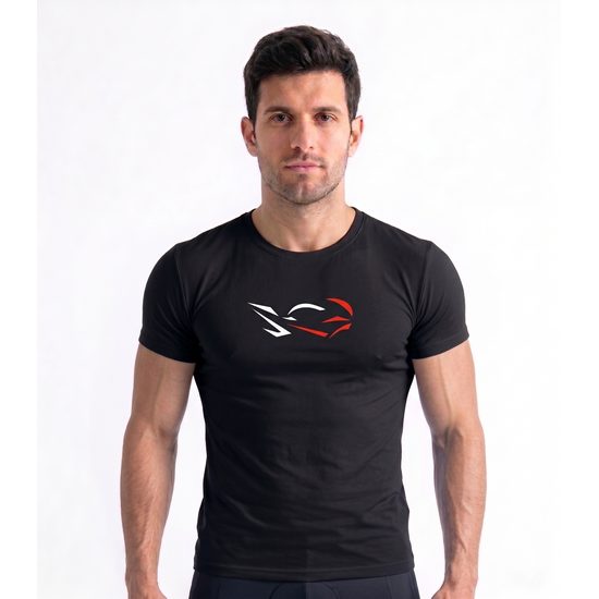 Pánské triko nanosilver potisk RIDE černá