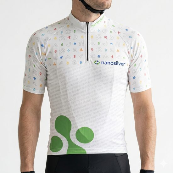 cyklodres nanosilver SPORTS white