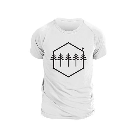 Pánské triko nanosilver TREES bílé