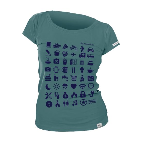 Dámské tričko nanosilver TRAVEL  smaragdová