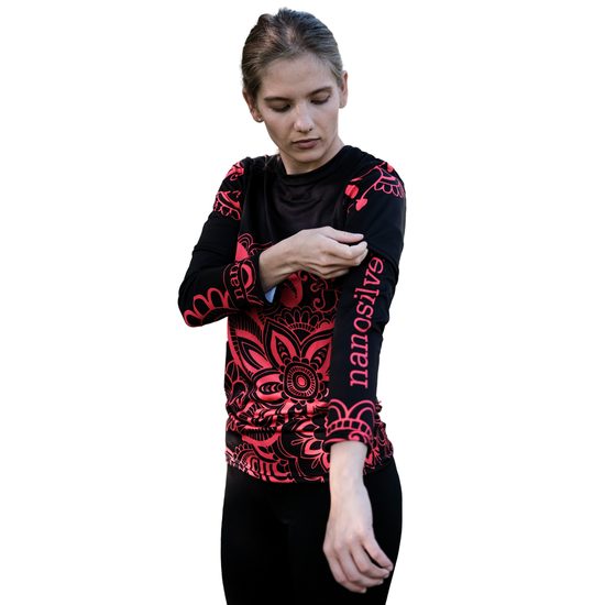 Sada dámské tričko krátký rukáv FLOWER + návleky na ruce