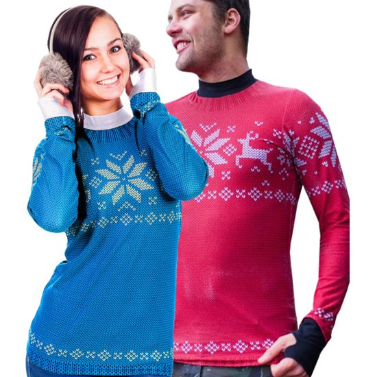 Termo tričko s motivem norský svetr