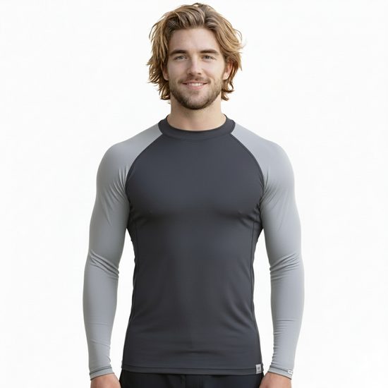 Pánské termo triko raglán nanosilver  antacitově šedá/šedá