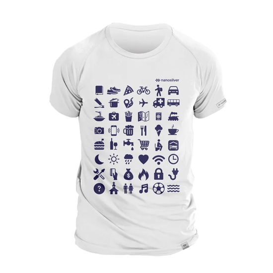 Pánské tričko nanosilver TRAVEL bílá