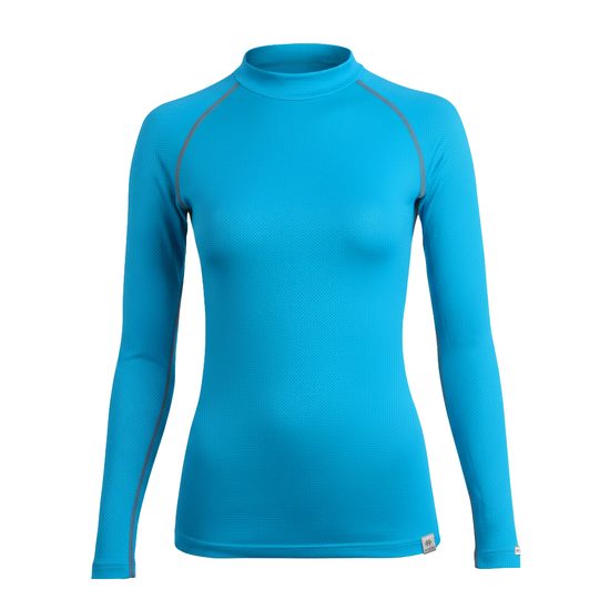 Dámské termo triko nanosilver s MERINO vlnou modrá