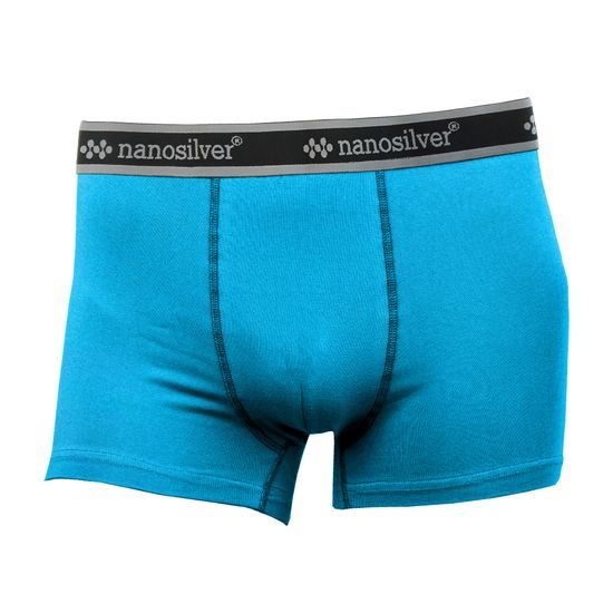 Boxerky s gumou nanosilver bez zadního švu modrá