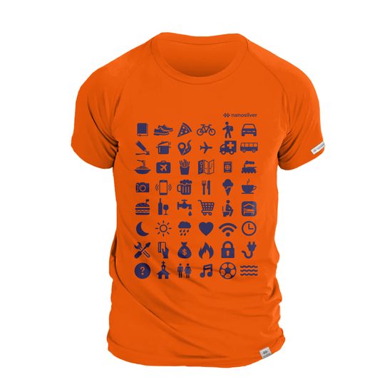 Pánské tričko nanosilver TRAVEL oranžová