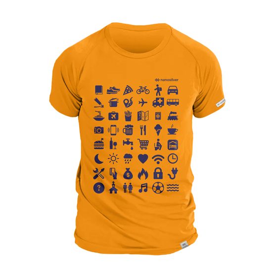 Pánské tričko nanosilver TRAVEL  meruňková