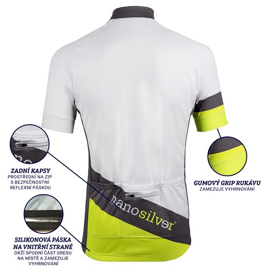 Pánský cyklodres se stříbrem BIKE celopropínací