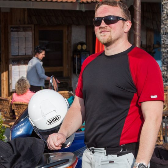 Pánské sportovní tričko s boční vsadkou nanosilver + Coolmax