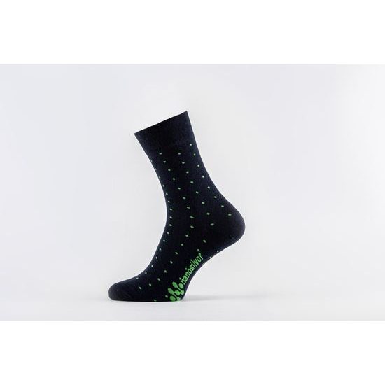 Společenské ponožky zelené puntík 06