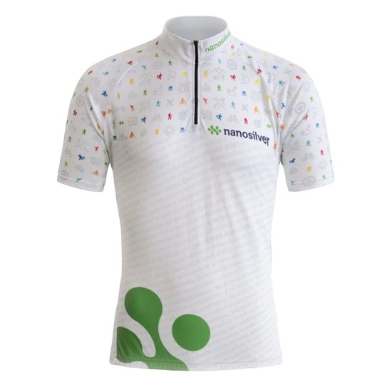 Pánský cyklodres SPORTS WHITE s krátkým zipem