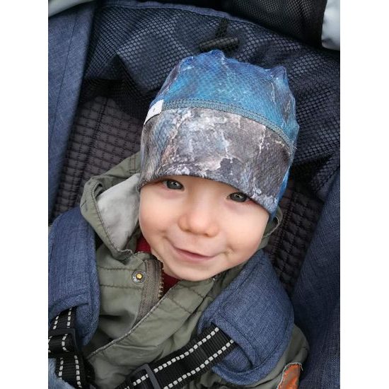 Dětská funkční čepice Mramor