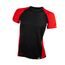 Pánské sportovní triko s boční vsadkou nanosilver + Coolmax černá/červená