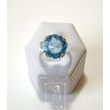 Modrý topaz - stříbrný prsten