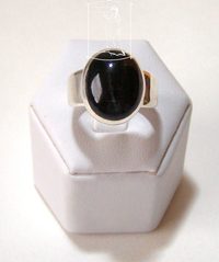 Černá hvězda - stříbrný prsten