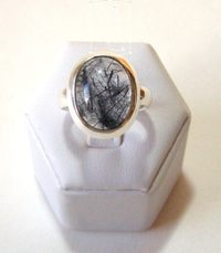 Sagenit - stříbrný prsten