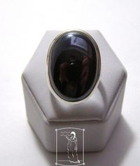 Hematit - stříbrný prsten
