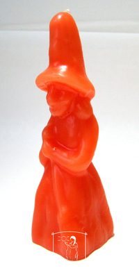 Čarodějnice oranžová - figurální svíce