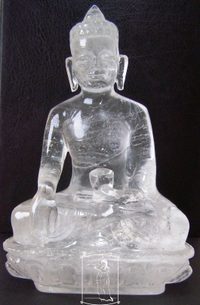 Křišťál - Buddha (23 cm)