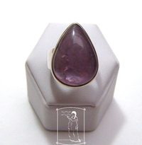 Lepidolit - stříbrný prsten