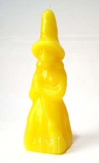 Čarodějnice žlutá - figurální svíce