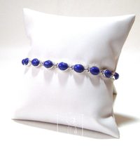 Lapis lazuli - stříbrný náramek