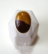 Mookait - stříbrný prsten