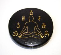 Černý achát - podložka Meditace
