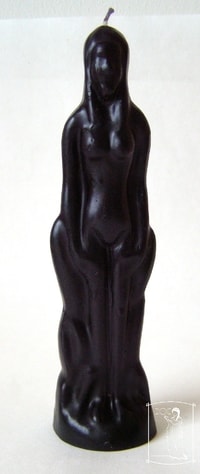 Žena černá - figurální svíce