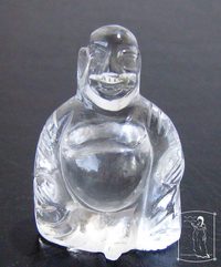 Smějící se Buddha - Křišťál (3,7 cm)