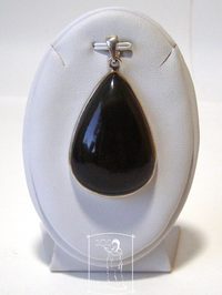 Duhový obsidián - stříbrný přívěsek