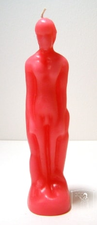 Muž růžový - figurální svíce
