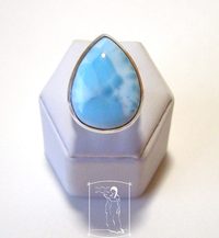 Larimar - stříbrný prsten