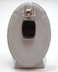 Černý opál - stříbrný přívěsek