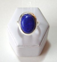 Lapis lazuli - stříbrný prsten