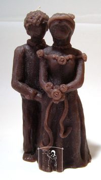 Pár hnědý - figurální svíce