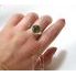Turmalín verdelit - stříbrný prsten