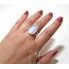 Duhový měsíční kámen - stříbrný prsten
