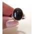 Granát asterický - Stříbrný prsten
