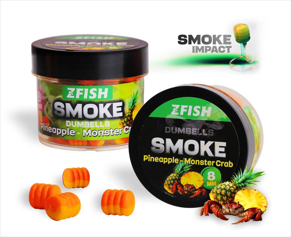 Zfish Smoke POP-UP Dumbells 8mm 20g - Pineapple-Monster Crab