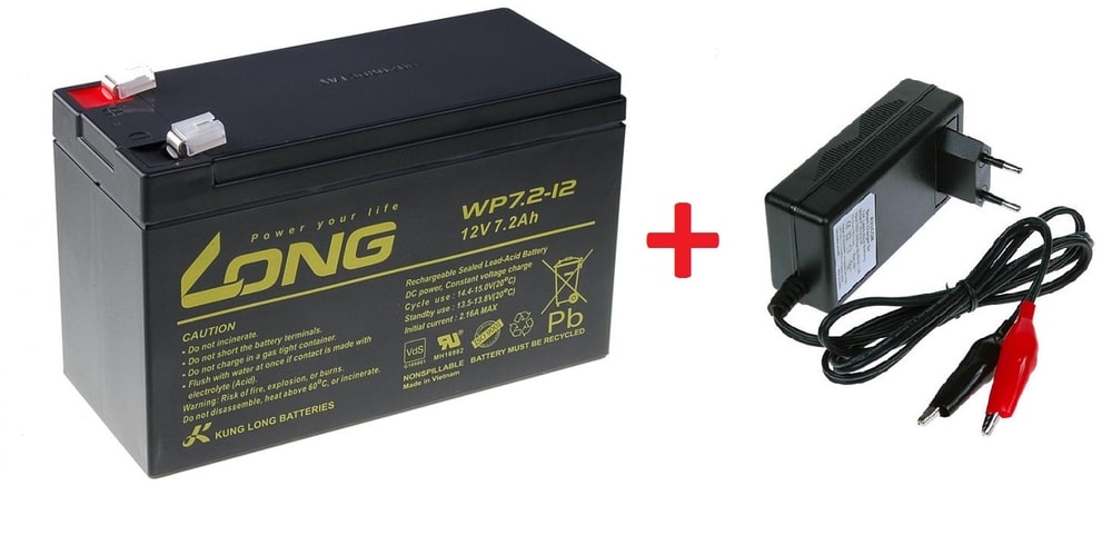 E-shop Long Olověný akumulátor 12V 7Ah pro echoloty + nabíječka!,Long Olověný akumulátor 12V 7Ah pro echoloty + nabíječka!